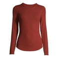 thumbnail image 6 of No Boundaries Ribbed Crewneck Tee with Long Sleeves, Women's, 6 of 6