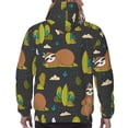 thumbnail image 7 of Fotbe Men's Hoodie with Funny Sloths In The Forest Pattern - Kangaroo Pocket Pullover Hooded Sweatshirt, Perfect for Daily Wear, Travel, and Home-Large, 7 of 7