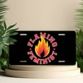 thumbnail image 4 of License Plate, Flaming Feminist Logo Decorative Front,Personalized Stainless Steel License Plate Cover For Men Women,12.2" X 6.2", 4 of 6