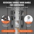 thumbnail image 5 of KFFKFF Dual Door Handle Kit, Satin Black Curved Door Lever, Twin Entry Door Handle Kit with Interchangeable Handle Lever, Robust Dual Door Lock Kit with Non-Functional, Suitable for Business Door, 5 of 9