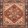 thumbnail image 1 of Ahgly Company Indoor Square Abstract Saffron Red Persian Area Rugs, 6' Square, 1 of 6