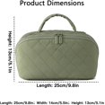 thumbnail image 6 of Quilted Puffer Makeup Bag for Women, 180° Lay-Flat Large Capacity Travel Cosmetic Organizer with Compartments, Waterproof Toiletry Bag, 6 of 6