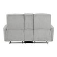 thumbnail image 3 of Lexicon Lyndon Chenille Double Reclining Love Seat with Center Console in Gray, 3 of 5