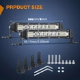 8/15/22 Inch Ultra-thin LED Double Row Strip Light, Ultra Bright LED ...