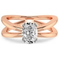 thumbnail image 4 of IGI Certified 2 Carat Oval Shape Lab Grown Diamond Engagement Ring | 14K Rose Gold | Stella Criss Cross Solitaire Lab Diamond Ring | FG-VS1-VS2 Quality Friendly Diamonds, 4 of 6