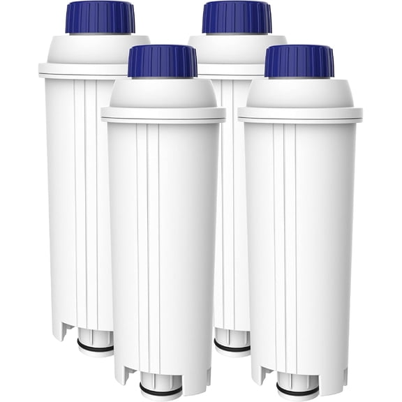 AQUA CREST DLS C002 Coffee Water Filter, Replacement for De'Longhi® Filter, ECAM/EPAM/ETAM All Series, EC680, De'Longhi® Magnifica Evo Water Filter, 4 Pack