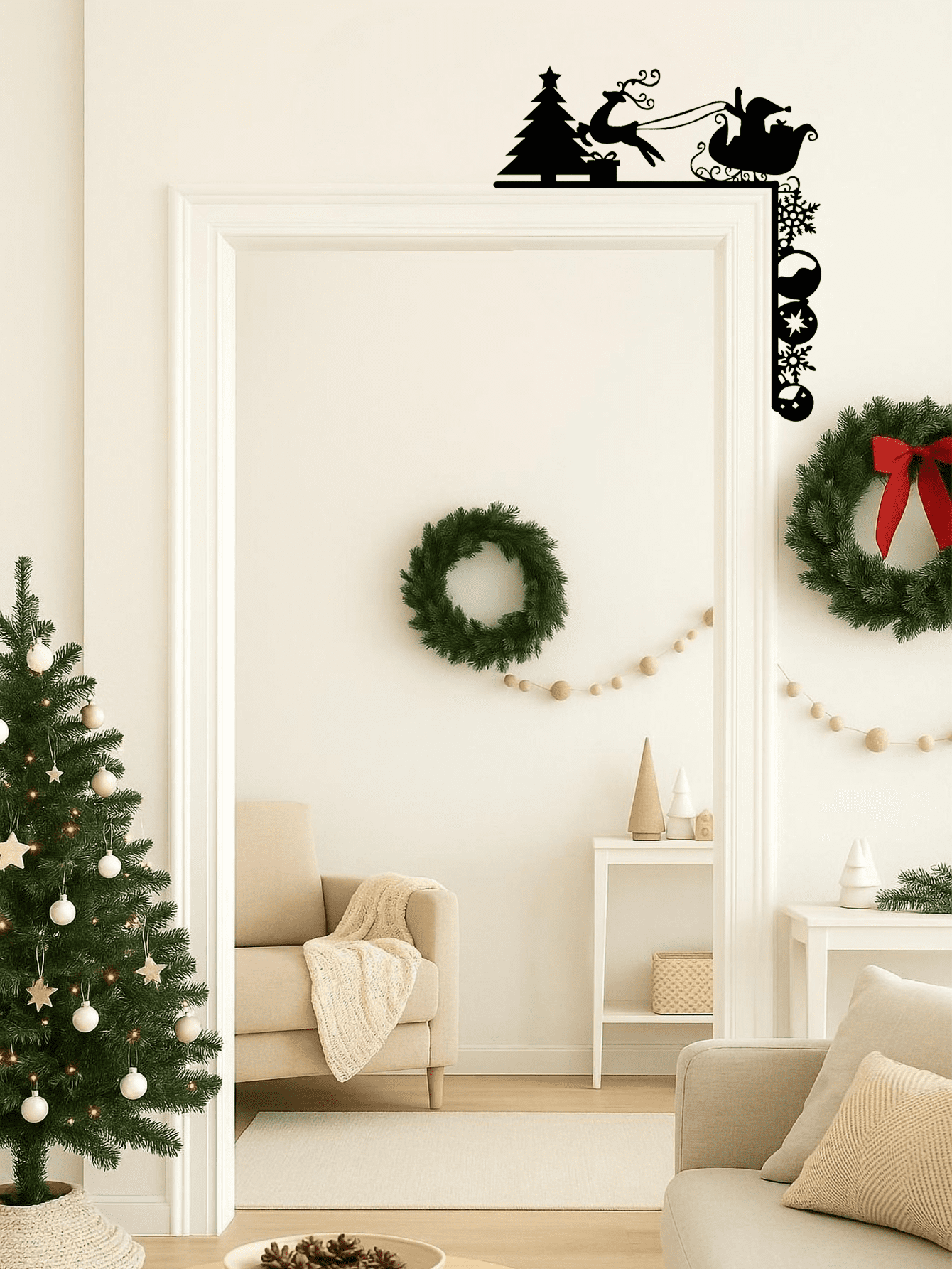 Vintage iron Sleigh Wall Decor Rustic Farmhouse Christmas Wall Hanging TikTok, temu pick-up service