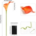 thumbnail image 2 of 24 PCS Artificial Calla Lily Fake Flowers Silk Flower Real Touch for Home Kitchen Decor Wedding Bouquet Office Decoration(Coral), 2 of 12