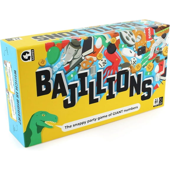 Bajillions Trivia Party Game – Hilarious Number Guessing Game for Adults & Teens, Ages 12 , 2  Players, Fast-Paced Fun for Game Night