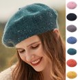 thumbnail image 1 of Travelwant Unisex Babies Woolen Berets Solid Classic Women Beanie Cap Winter Warm Hat, 1 of 7