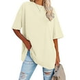 thumbnail image 4 of 2026 Womens T Shirts Fashion Tops Oversized Back Print Short Sleeve Crewneck Lightweight Outfits Clothes 2025, 4 of 6