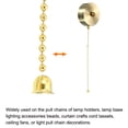 thumbnail image 5 of Uxcell Pull Cord End, Blind Cord Metal Bead, Light Flower Type Pull Ends Gold Tone for Lamps, Pack of 20, 5 of 5