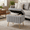 Grey, variant on LIFERECORD Small Ottoman with Storage, Vanity Stool with Storage for Bedroom, Ottoman Coffee Table,Small Velvet Foot Stool for Living Room, Grey