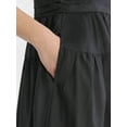 thumbnail image 3 of Free Assembly Women's Ruched Cutout Cotton Midi Dress, XS-XXL, 3 of 4