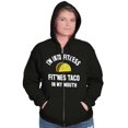 thumbnail image 3 of Im into Fitness Taco In My Mouth Gym Unisex Fleece Graphic Zip Up Hoodie Brisco Brands 2X, 3 of 5