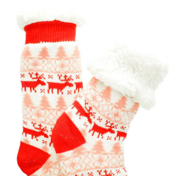 Urban-Peacock Women's Plush Knitted Fleece Sherpa Lined Slipper Socks