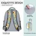 thumbnail image 5 of Sunflower and Daisy Blue Pattern Backpack for School, Cute School Bag with Adjustable Shoulder Straps and Padded Back, 15.3"x11"x6.7", 5 of 5