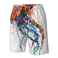 thumbnail image 4 of Pofeuu Colorful Floral Jellyfish Prin Men's Swim Trunks Quick Dry Bathing Suit Swimming Board Shorts Mesh Lining Beach Swimwear-3X-Large, 4 of 6