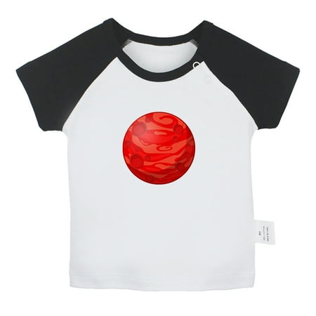 

Nature Mars Planet Pattern T shirt For Baby Newborn Babies T-shirts Infant Tops 0-24M Kids Graphic Tees Clothing (Short Black Raglan T-shirt 12-18 Months)