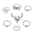 thumbnail image 1 of 7pcs Joyería de Moda de Navidad Partido Fijado Boho del Astas para Mujeres Hugo Anillos de la manera, 1 of 9