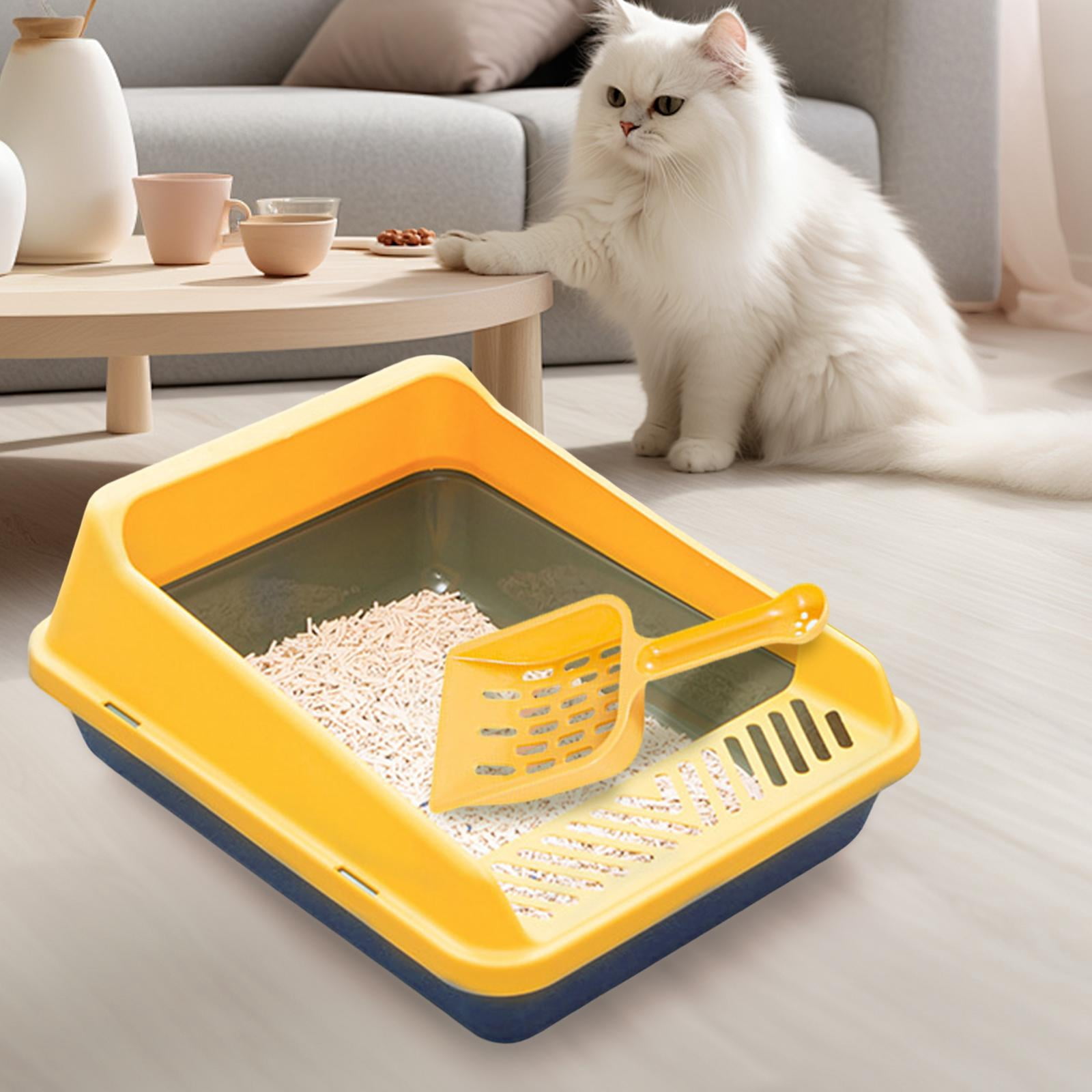 Fzaqwen itter Box with High Sides, Open itter Removable, Portable for Blue Yellow