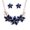 Blue, variant on QIQUWOHUL Gardenia Painting Oil Clavicle Chain Rhinestone Short Necklace Earring Set Flower Drop Oil Set Chain