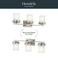 thumbnail image 2 of 5078NI Kichler Lighting Hendrik - 3 light Bath Fixture - with Soft Contemporary inspirations - 7.75 inches tall by 24 inches wide-Brushed Nickel, 2 of 8