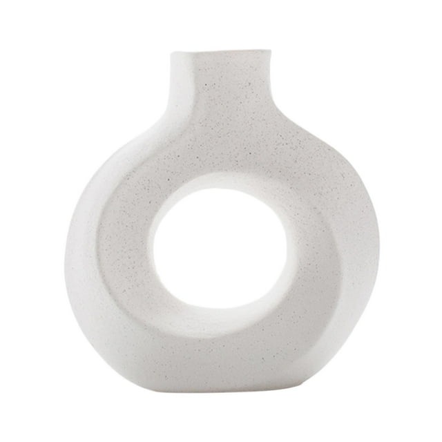 Jarrón de cerámica, estilo nórdico, jarrón de cerámica minimalista moderno, decoración del hogar, de mesa, jarrones para decoración de sala de Blanco Soledad Jarrón de ceramica