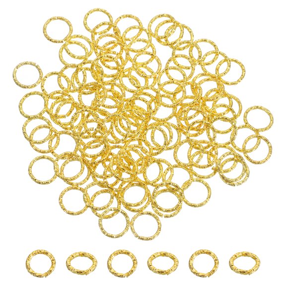 Uxcell Open Jump Rings 100Pack 10mm O-ring Connectors for Jewelry Making, Gold