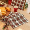 thumbnail image 2 of Red White Plaid Christmas Table Runner, Winter Holiday Table Runners Xmas Decorations Indoor Outdoor Farmhouse Home Kitchen Dining Party Decor, 2 of 6