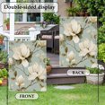 thumbnail image 5 of Vintage Floral Garden Flag 12 x 18 Inches, Magnolia Flowers Branches Rustic Botanical Teal Weather Proof Outdoor Patio Flags Double Sided Small Garden Decoration for Yard Outside Home, 5 of 9