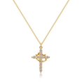 thumbnail image 2 of Cross Full Diamond Necklace Crown Rotatable, 2 of 2