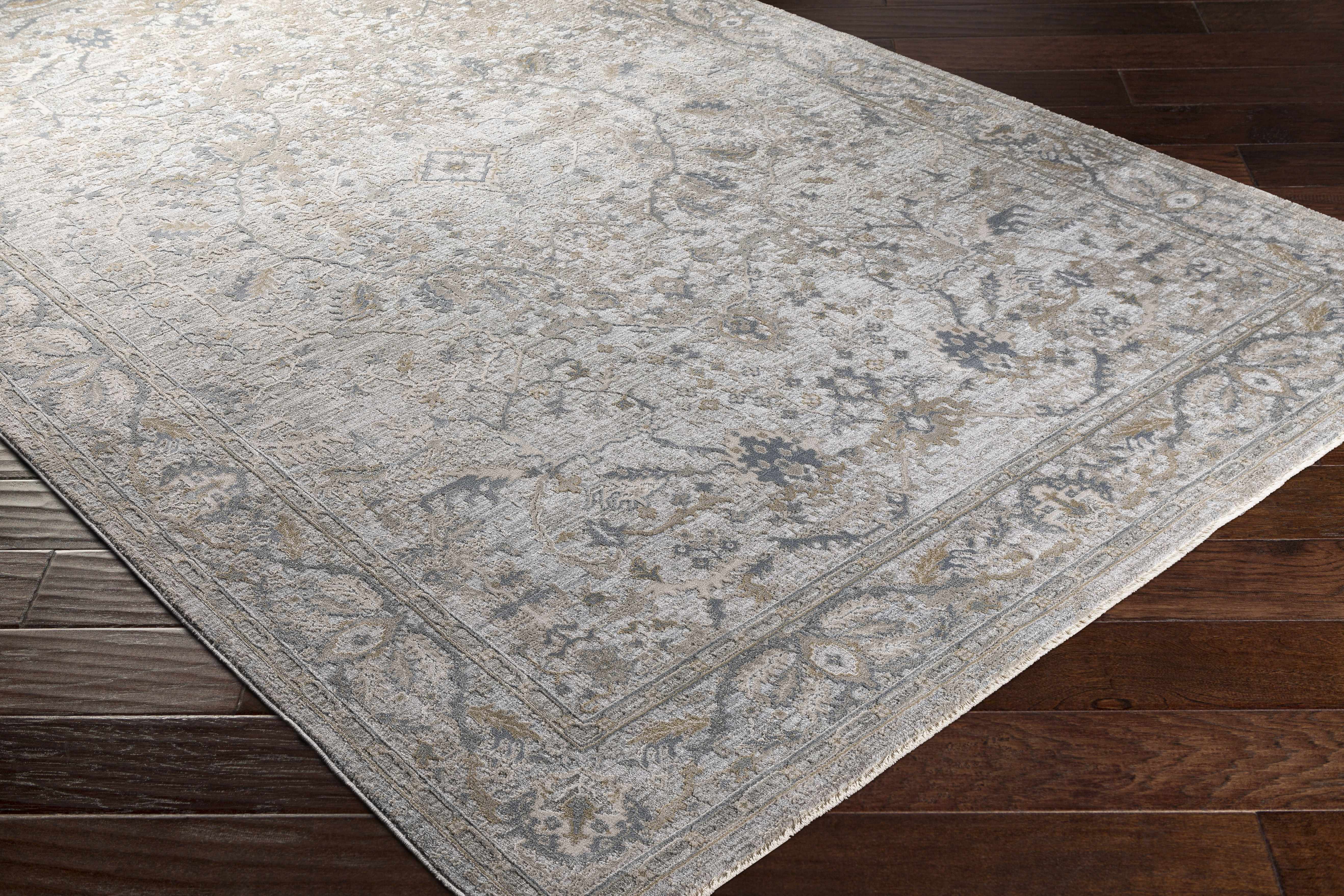 Hauteloom Glengarry Living Room, Bedroom Area Rug - Traditional - LightBeige, Taupe, DustySage - 5'3" Round