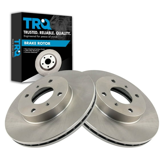 TRQ Front Brake Rotors Set Vented Fits Select 1999-2002 INFINITI G20 1993-2001 Nissan Altima 2000-2006 Sentra