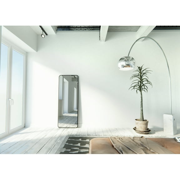 Trinity 67 in. x 24 in. Square Radius Mirror