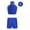 Blue, variant on TTAO Big Girls Gymnastics Sports Outfit 3Pcs Dance Clothing Sets Athletic Tracksuit Activewear Set Sportswear Blue 8