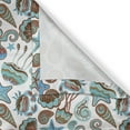 thumbnail image 4 of Ambesonne Medusa Valance Pack of 2, Crabs Octopus Shells Sea, 42"X18", Turquoise Brown, 4 of 5