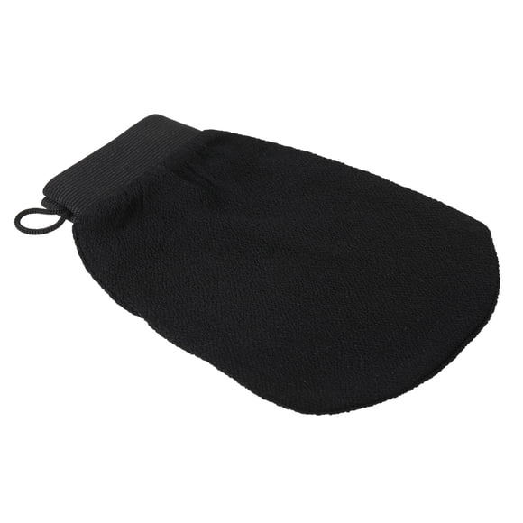 Wosthever Cepillo corporal de fibra, fácil de lavar, exfoliante de piel, bronceado sin sol, guante exfoliante para ducha, guantes exfoliantes azul oscuro