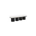 thumbnail image 3 of Meridian Furniture Pavilion Cream Boucle Fabric Bench, 3 of 6
