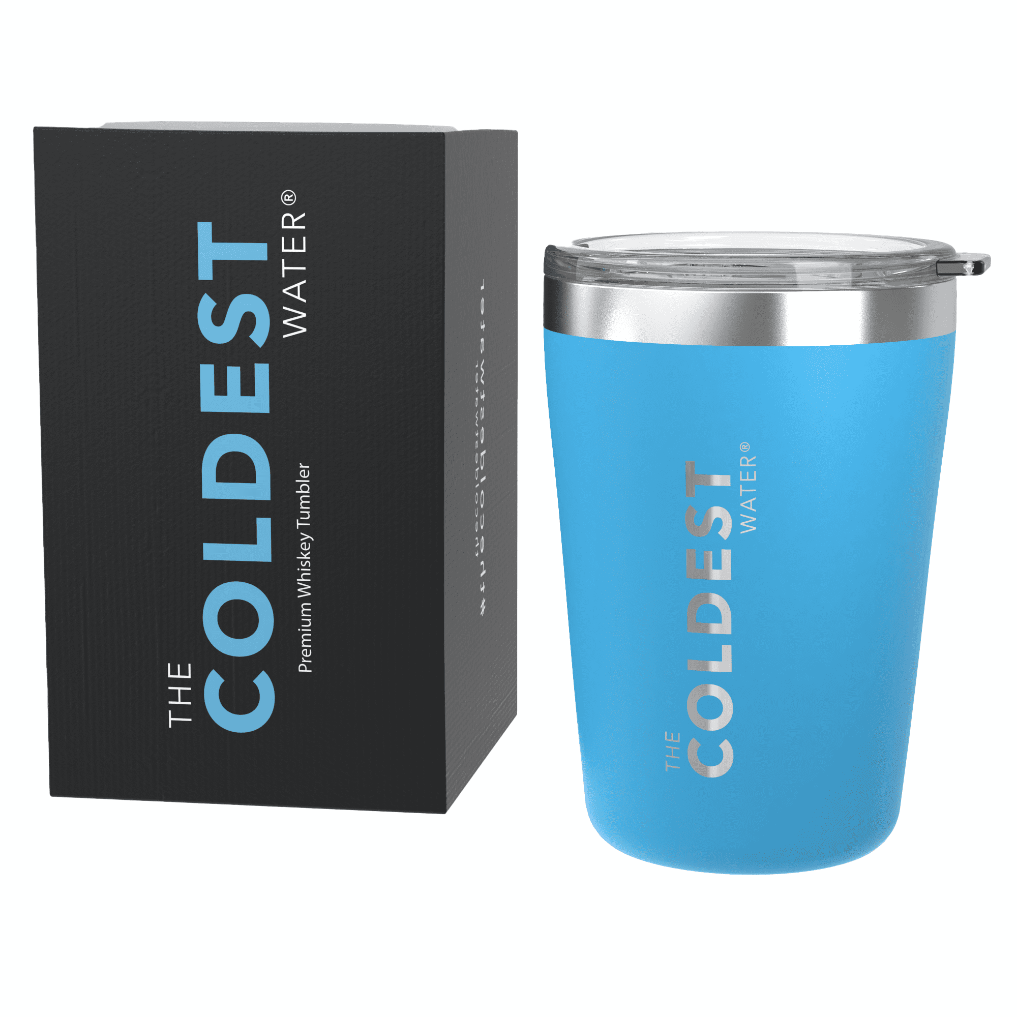 COLDEST Insulated Tumbler Cup with Sliding Lid Reusable Stainless Steel Water Bottle Iced