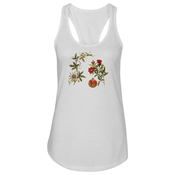 Vintage Flower Design Tank Women -Image by Shutterstock, Female Medium