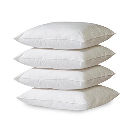 4 Piece 100% Cotton Hypoallergenic Down Alternative Bed Pillows Ship And Made From USA