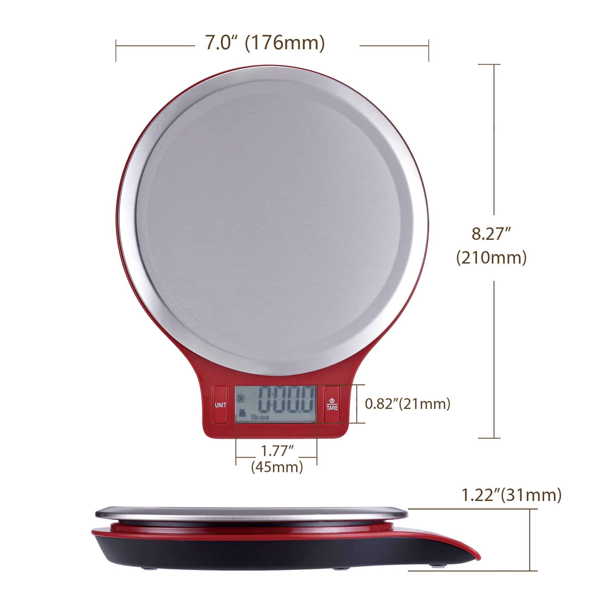 Mainstays MS81-020-100-51 11 lbs Glass Digital Scale - Black