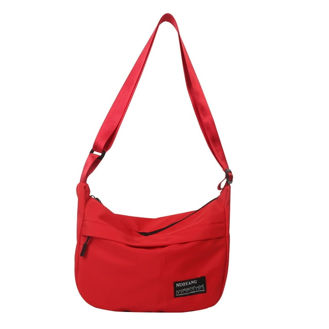 Lightweight Nylon Tote Bag with Multiple Pockets, Large Capacity Shoulder Bag for Work & Travel