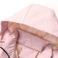 thumbnail image 6 of Girls Winter Puffer Jacket Detachable Hood Jacket Solid Color Short Zip Warm Coat Windproof Padded Outerwear for Girls with Pockets, 6 of 6