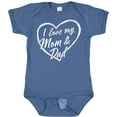 thumbnail image 3 of Inktastic I Love My Mom and Dad in White Chalk Heart Boys or Girls Baby Bodysuit, 3 of 5
