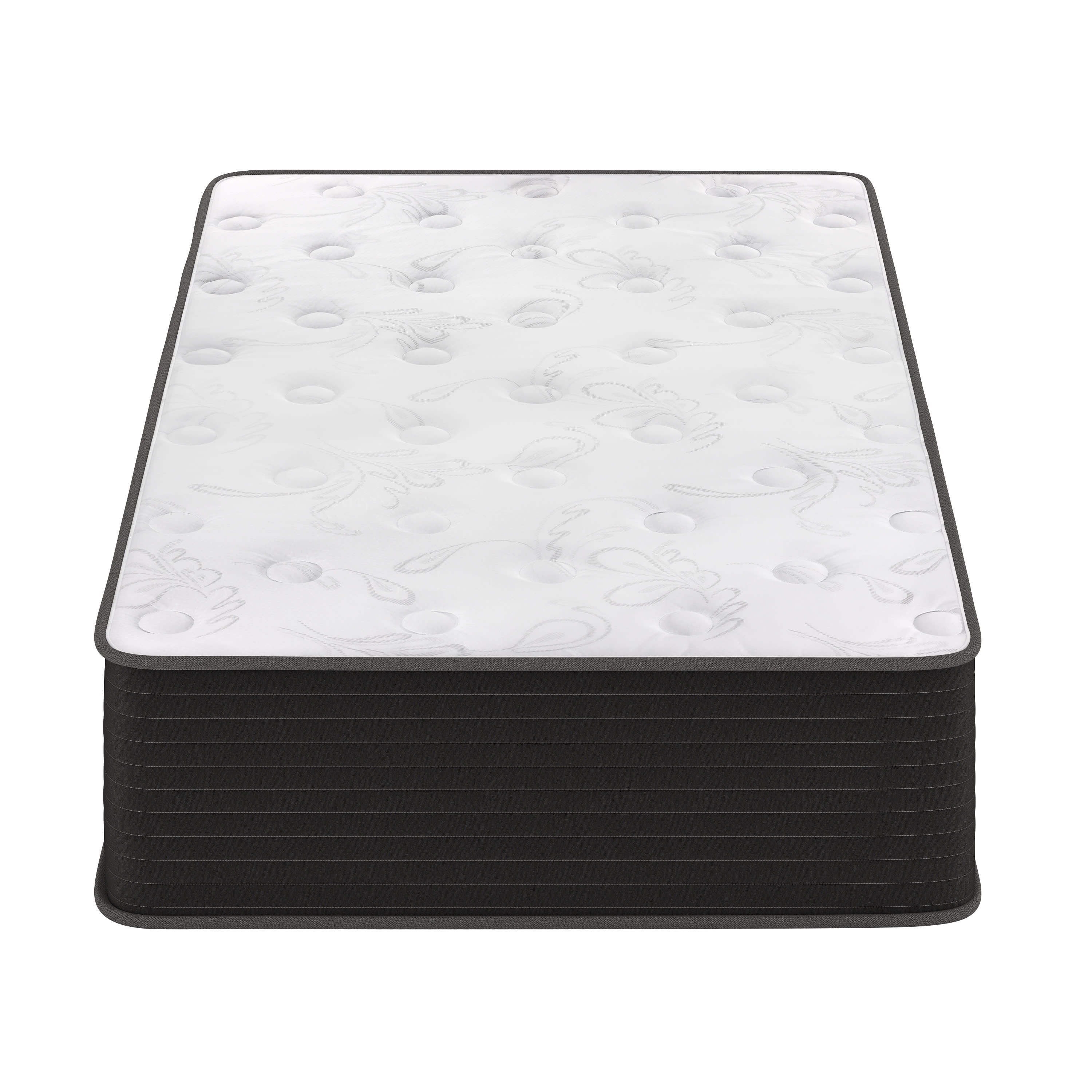 Flash Furniture Cooling Gel 12 Inch CertiPUR-US Certified Foam and Pocket Spring Hybrid Mattress, Twin Mattress in a Box