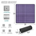 thumbnail image 3 of Purple Plaid Picnic Blanket Waterproof Beach Blankets Sandproof Large Mat with Storage Bag Camping Grass Travel Hiking Park 78"x78", 3 of 6