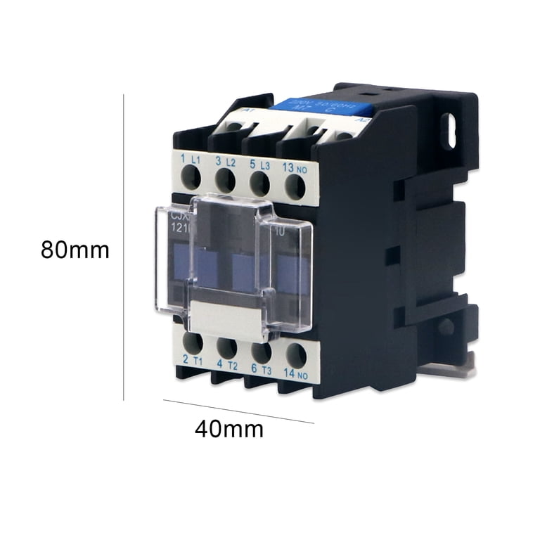 ZGLEDUN AC Contactor CJX2-50A 24V – 3 Pole + 1NO+1NC Auxiliary, Screw Clamp Terminals, DIN Rail Mount, For Motor Control Up To 33kW