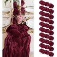 thumbnail image 1 of 10 Pack Dark Green Cheesecloth Table Runner, 10FT Gauze Boho Rustic Tablecloth for Wedding Reception, Bridal Shower Holiday Party, 1 of 9